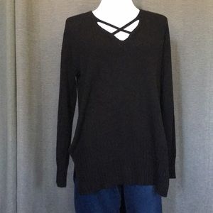 Black cross cross sweater!